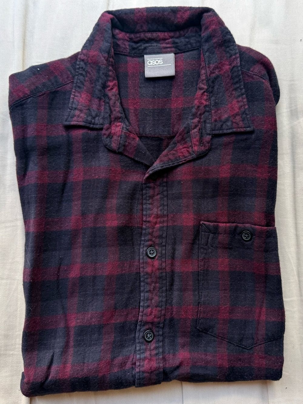 Plaid Flannel Short Sleeve - Medium ASOS